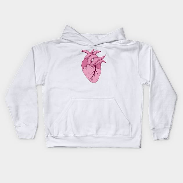 Octopus Heart Kids Hoodie by Annabalynne